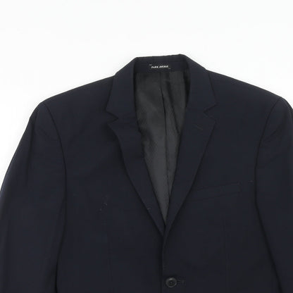 Park Avenue Mens Blue Wool Jacket Suit Jacket Size 36 Regular