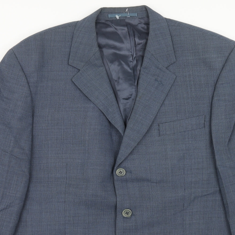 Ultimo Mens Blue Wool Jacket Suit Jacket Size 44 Regular