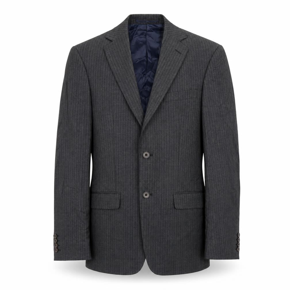 Marks & Spencer Mens Grey Striped Wool Jacket Suit Jacket Size 36 Regular
