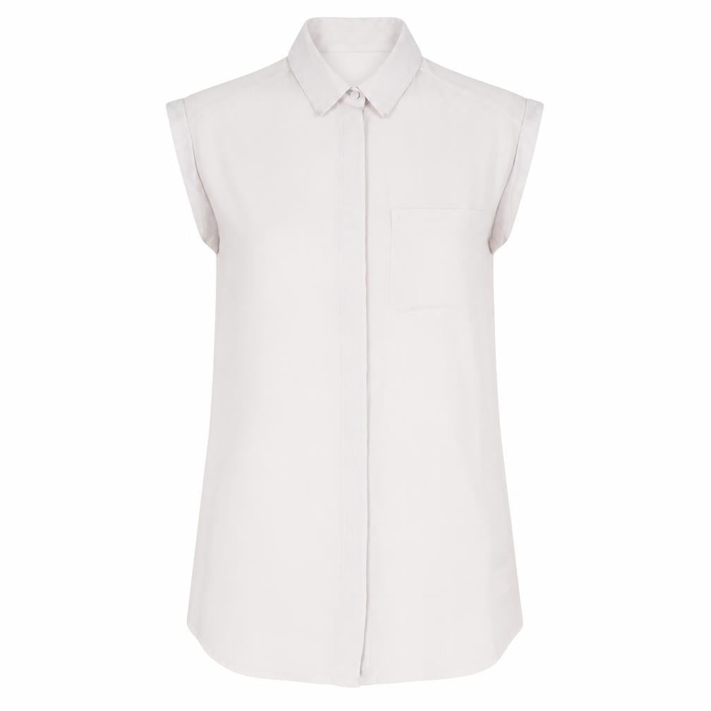 Atmosphere Womens Pink Polyester Basic Button-Up Size 8 Collared