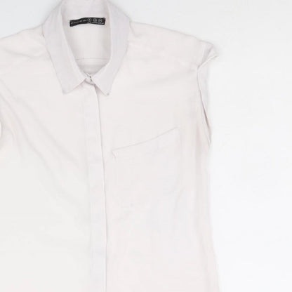 Atmosphere Womens Pink Polyester Basic Button-Up Size 8 Collared