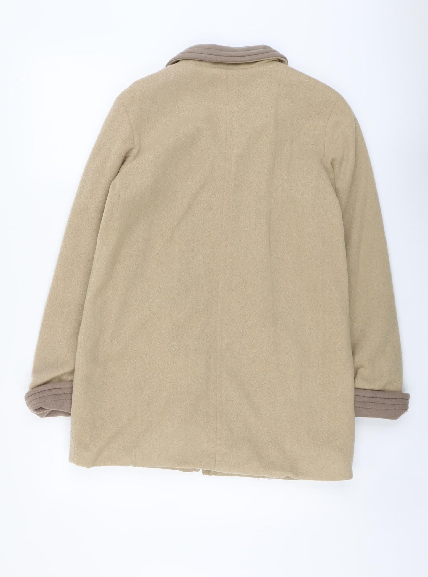 Gabriella Vicenga Womens Beige Overcoat Coat Size 10 Button