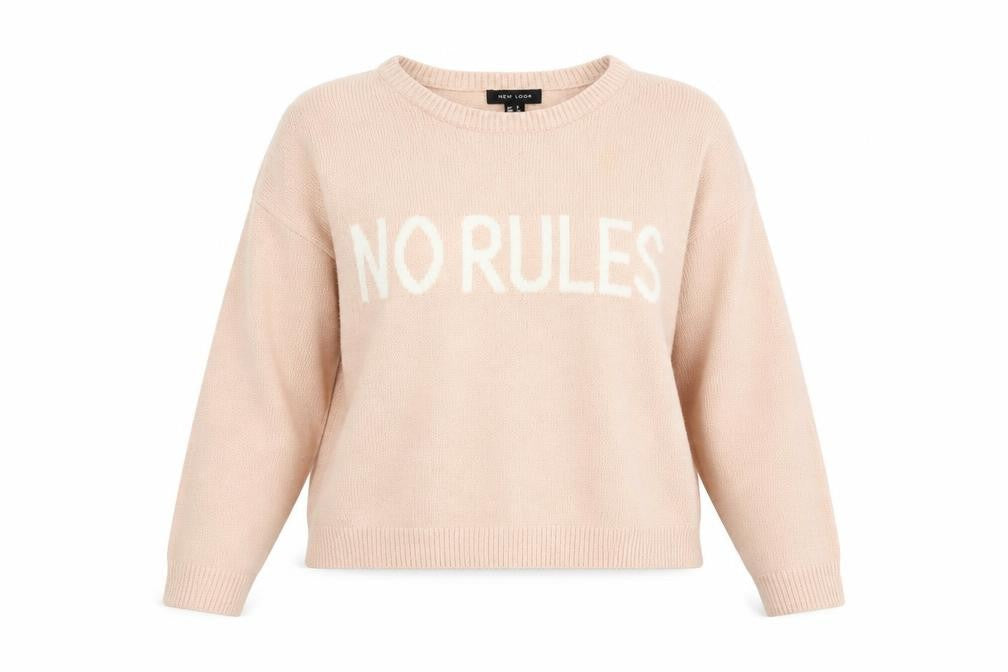 New Look Womens Pink Round Neck Acrylic Pullover Jumper Size M - No Rules