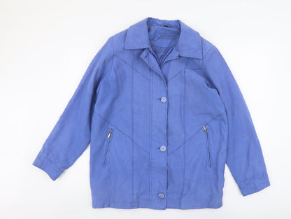 Finesse Womens Blue Jacket Size 12 Zip