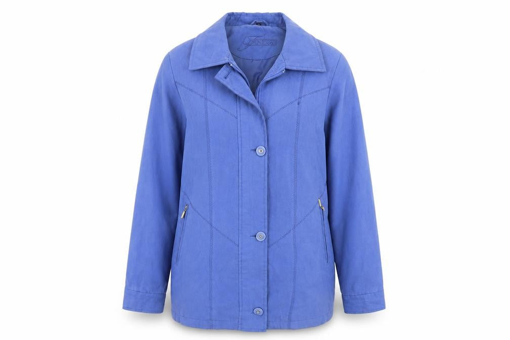 Finesse Womens Blue Jacket Size 12 Zip