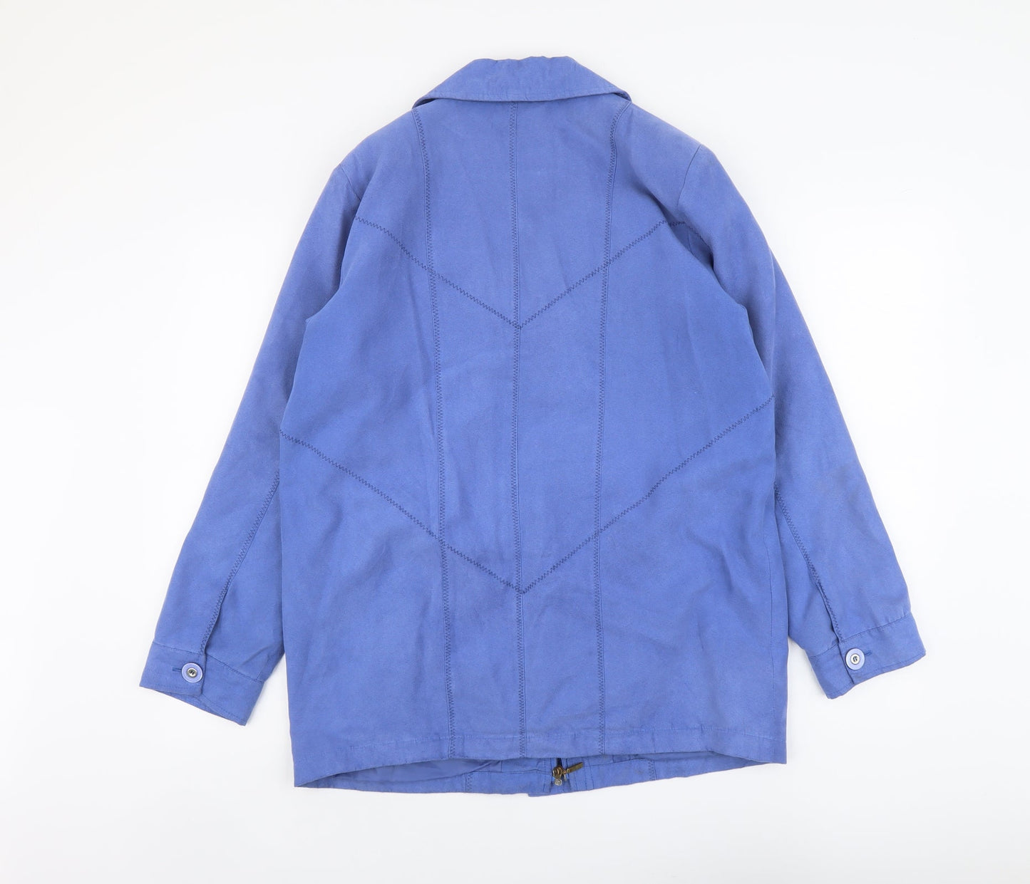 Finesse Womens Blue Jacket Size 12 Zip