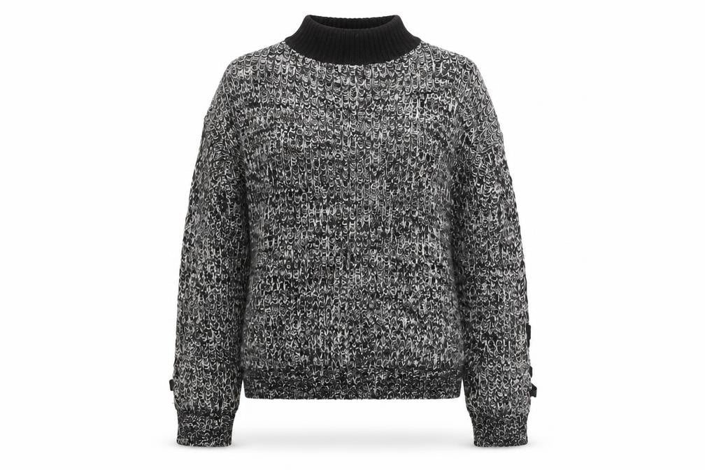Papaya Womens Black Round Neck Acrylic Pullover Jumper Size S