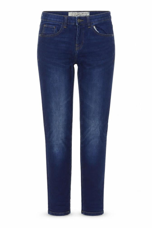 Denim & Co. Womens Blue Cotton Skinny Jeans Size 8 L28 in Regular Button