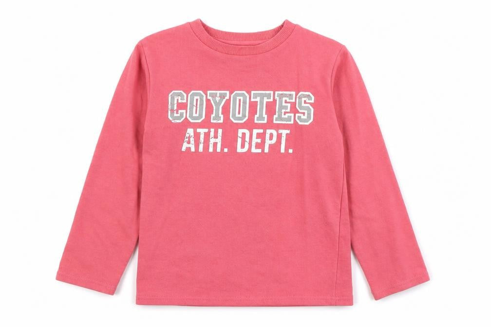 Basic Girls Pink Cotton Pullover Sweatshirt Size 7-8 Years Pullover - Coyotes