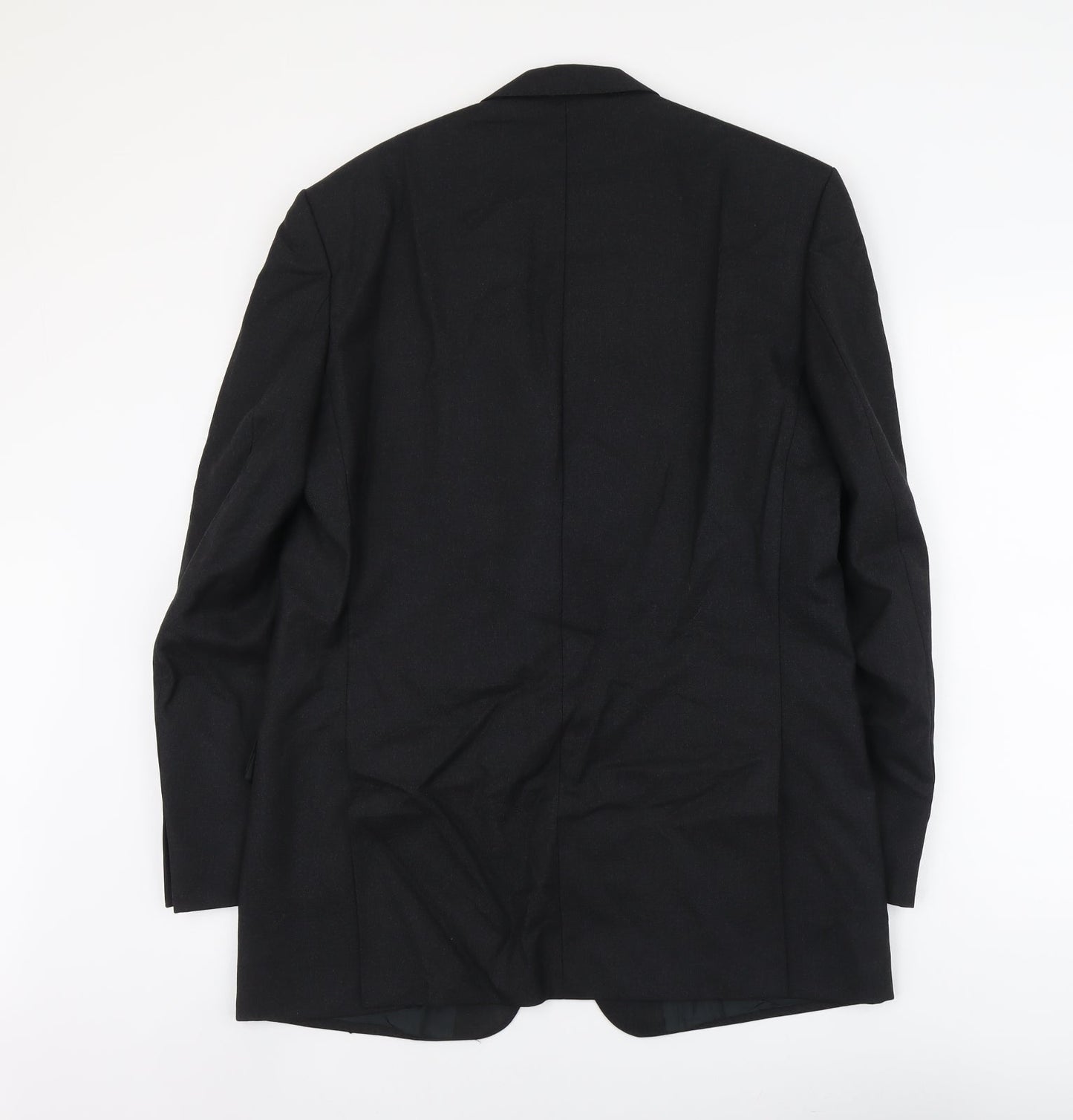 Label Mens Black Wool Jacket Suit Jacket Size L Regular