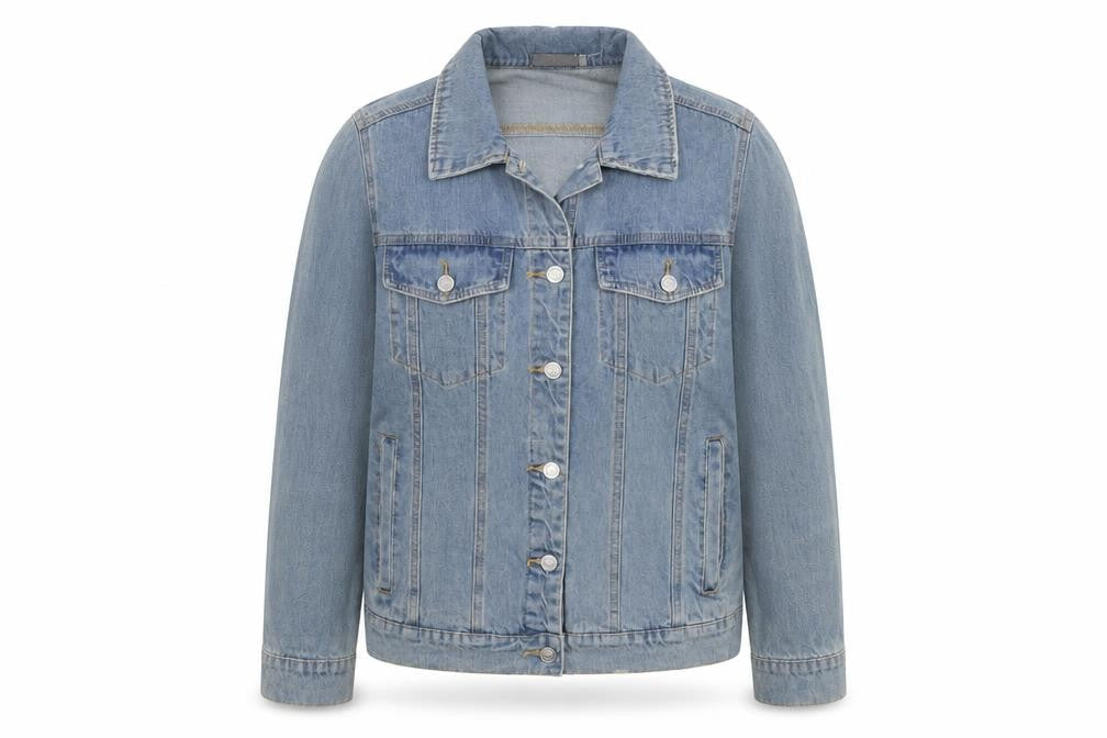 Foreva Young Womens Blue Jacket Size S Button - Flower Detail