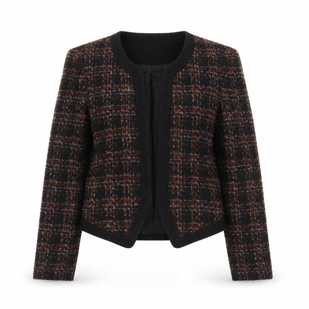 NEXT Womens Black Geometric Jacket Blazer Size 6 Hook & Eye