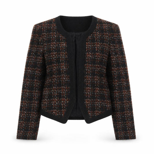 Next Womens Black Geometric Jacket Blazer Size 6 Hook & Eye