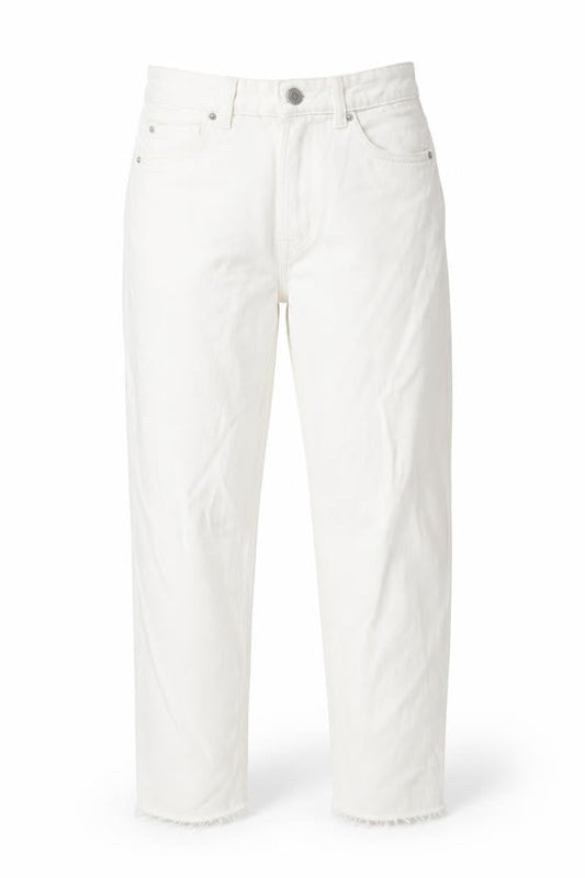 Stradivarius Womens Beige Cotton Straight Jeans Size 6 L25 in Regular Button
