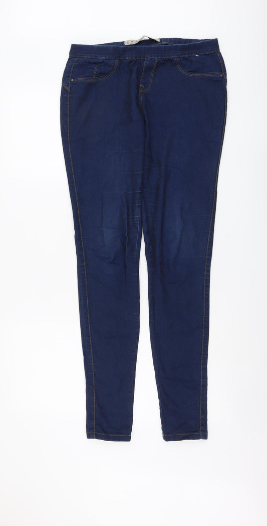 Denim & Co. Womens Blue Cotton Skinny Jeans Size 12 L31 in Regular
