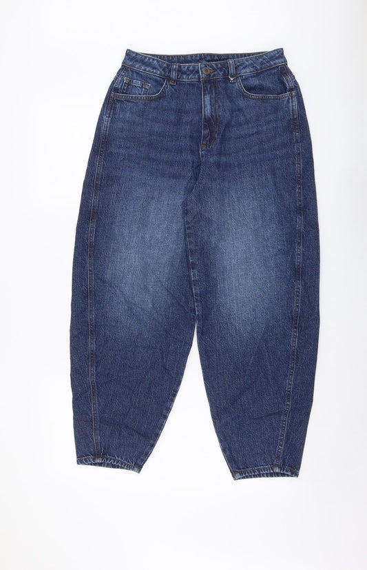 Preworn Womens Blue Cotton Straight Jeans Size 26 in L25 in Regular Button