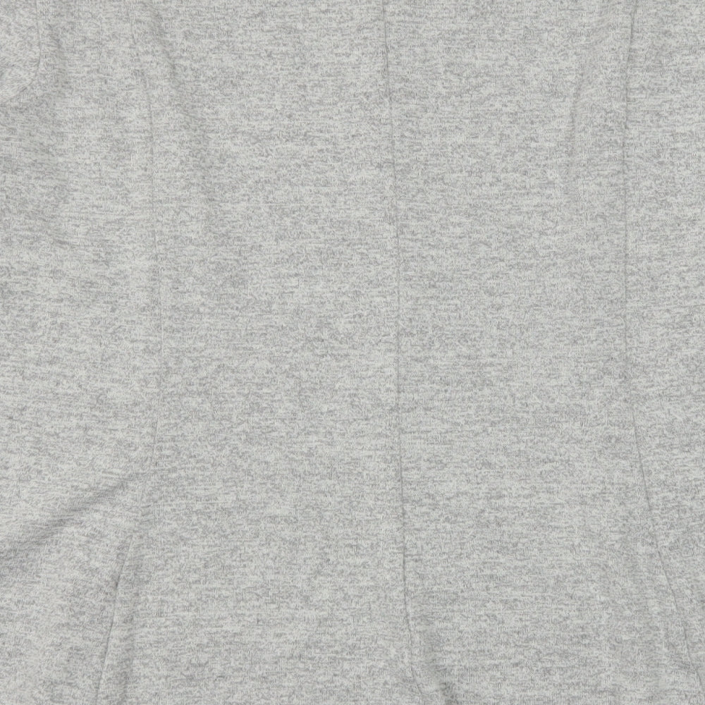 Denim + Company Womens Grey Polyester Basic T-Shirt Size XL V-Neck