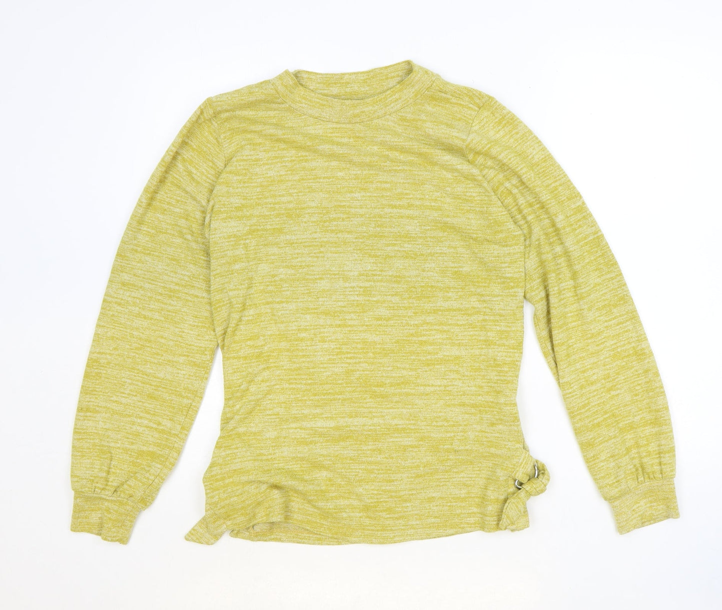 NEXT Womens Yellow Round Neck Viscose Pullover Jumper Size 8
