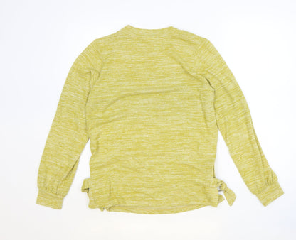 Next Womens Yellow Round Neck Viscose Pullover Jumper Size 8