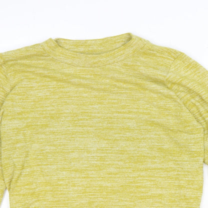 Next Womens Yellow Round Neck Viscose Pullover Jumper Size 8