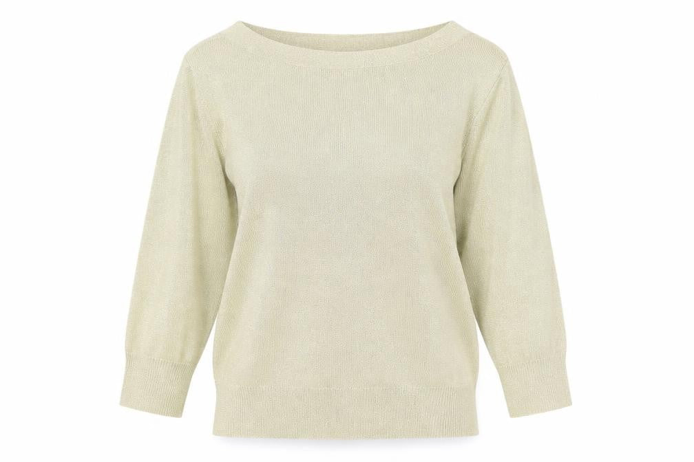 BHS Womens Gold Boat Neck Viscose Pullover Jumper Size 10
