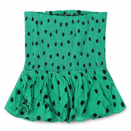 Zara Womens Green Polka Dot Viscose Basic Tank Size XS Off the Shoulder