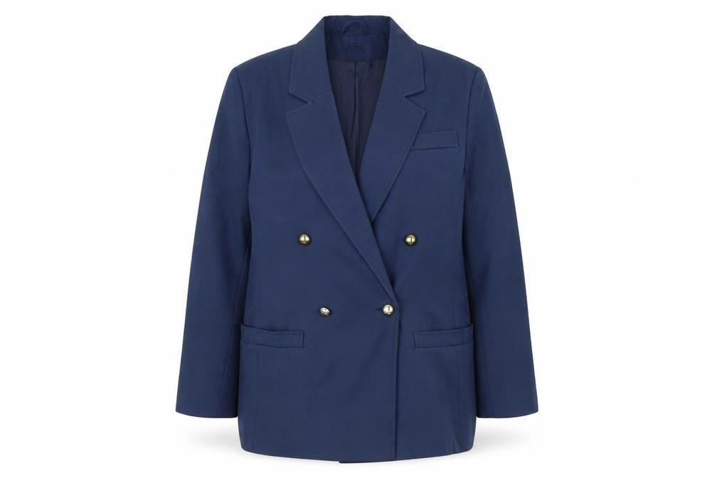 Citilites Womens Blue Polyester Jacket Blazer Size 12