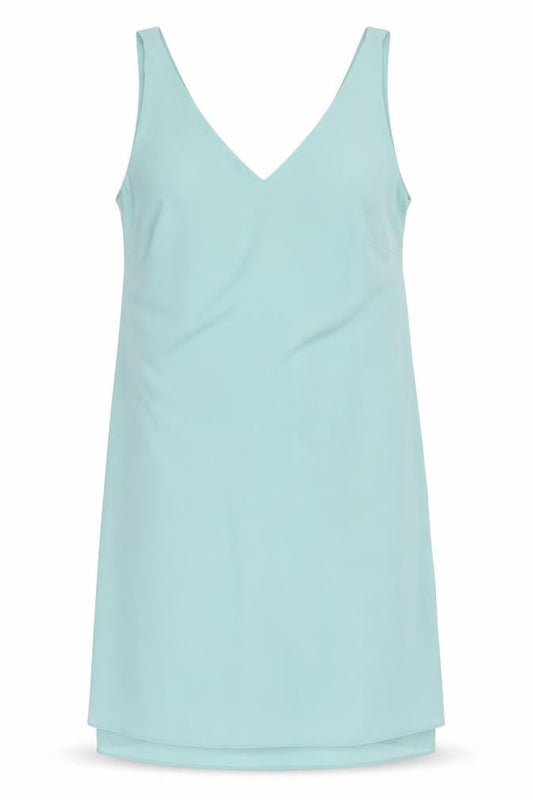 George Womens Blue Polyester Tank Dress Size 12 V-Neck Pullover