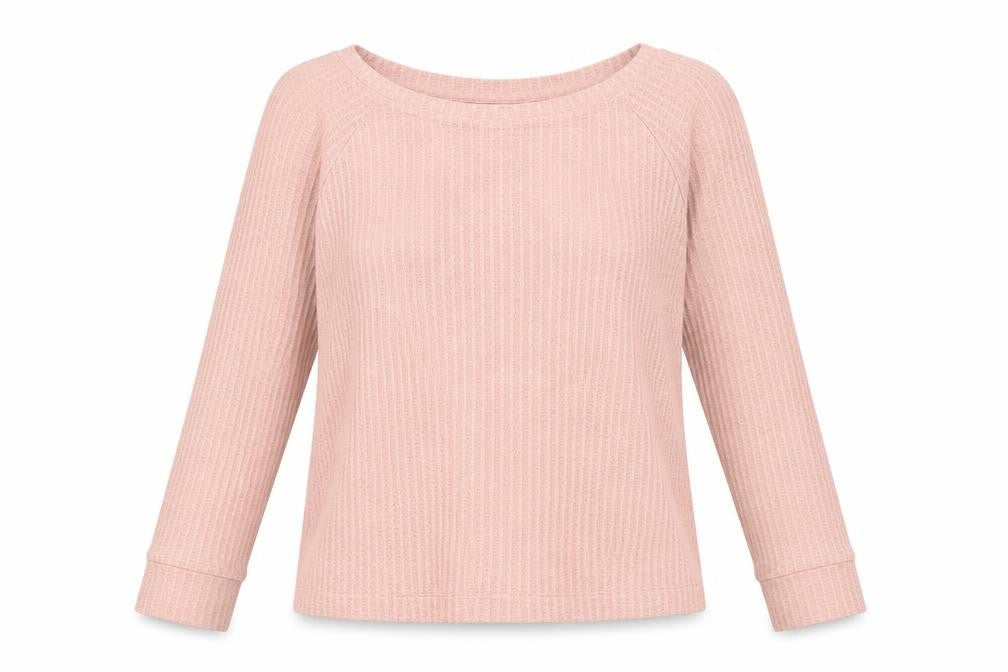 Tresics Womens Pink Boat Neck Polyester Pullover Jumper Size M