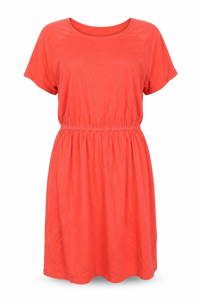 Dorothy Perkins Womens Pink Viscose Fit & Flare Size 8 Boat Neck Pullover - Elastic Waist