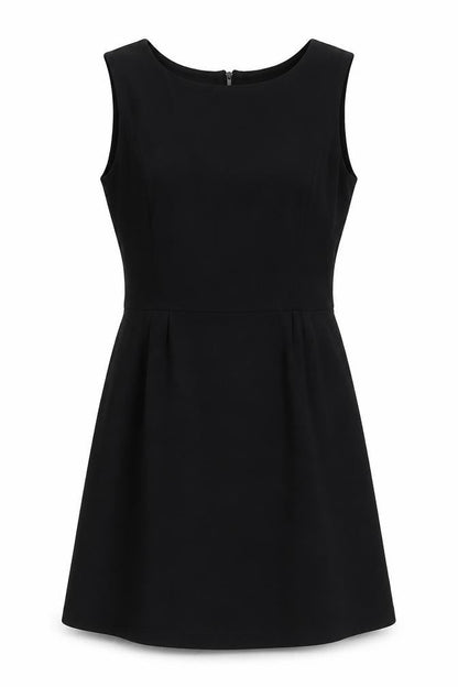 Vero Moda Womens Black Polyester A-Line Size 6 Scoop Neck Zip