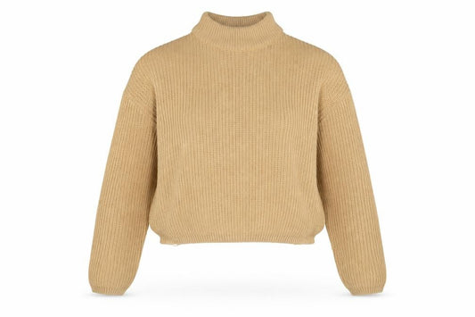 Divided Womens Beige Round Neck Acrylic Pullover Jumper Size M Pullover