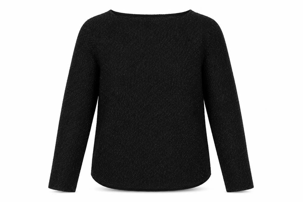 H&M Womens Black Boat Neck Cotton Pullover Jumper Size S