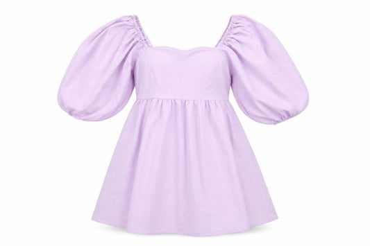 SheIn Womens Purple Polyester A-Line Size L Square Neck Zip
