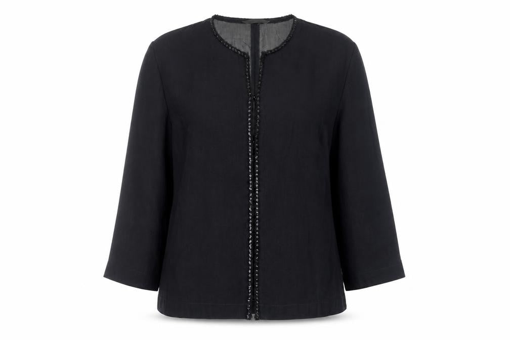 Marks & Spencer Womens Black Jacket Blazer Size 14 Hook & Eye
