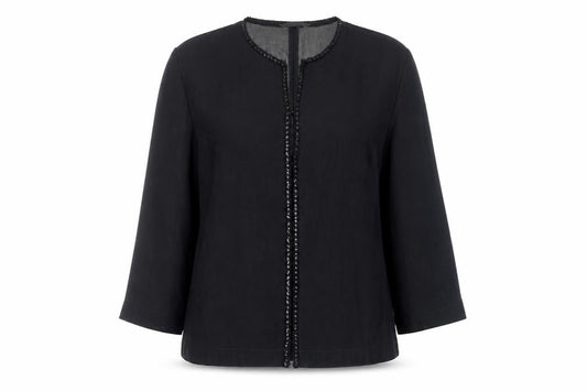 Marks & Spencer Womens Black Jacket Blazer Size 14 Hook & Eye