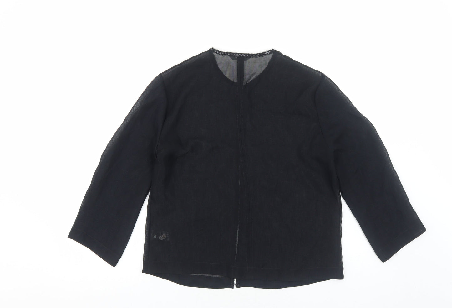 Marks and Spencer Womens Black Jacket Blazer Size 14 Hook & Eye