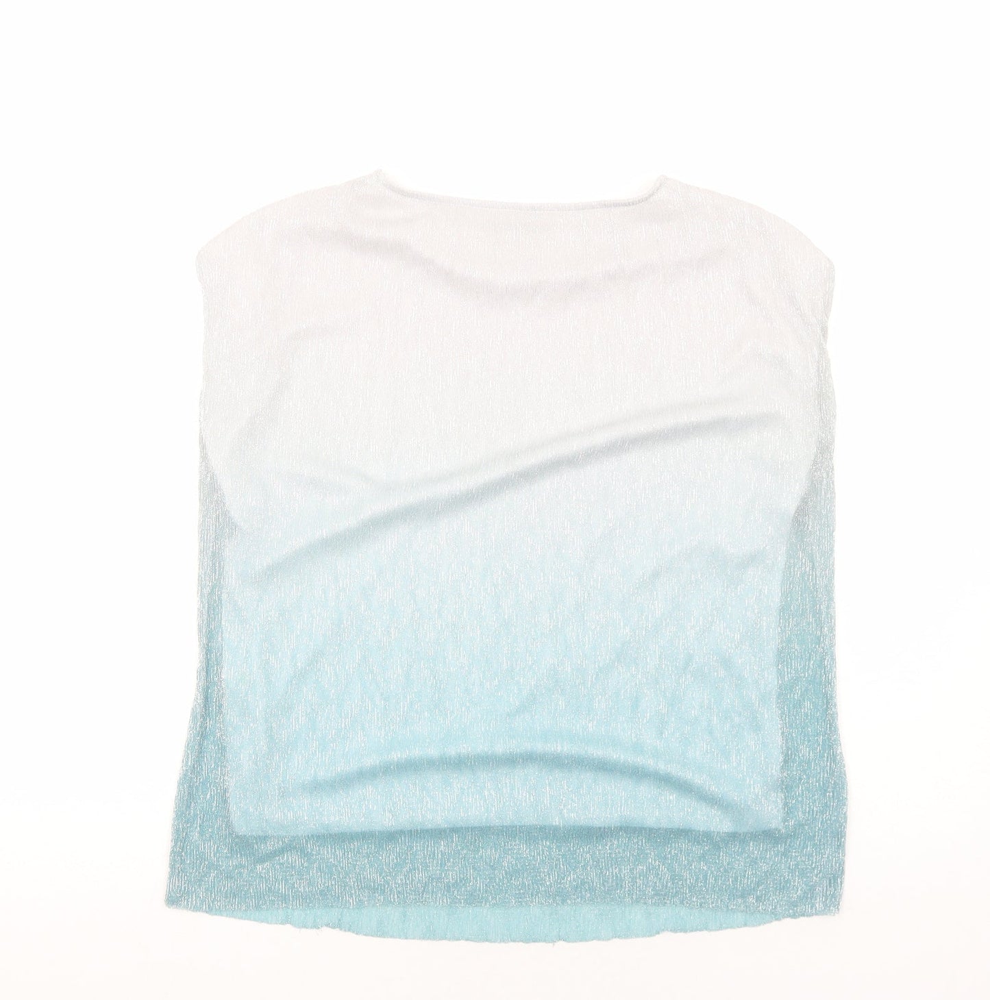 Oasis Womens Silver Polyester Basic T-Shirt Size M Round Neck