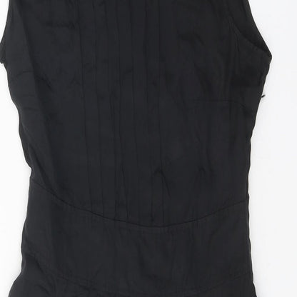 Next Womens Black Polyester Pencil Dress Size 8 Boat Neck Pullover