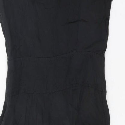 Next Womens Black Polyester Pencil Dress Size 8 Boat Neck Pullover