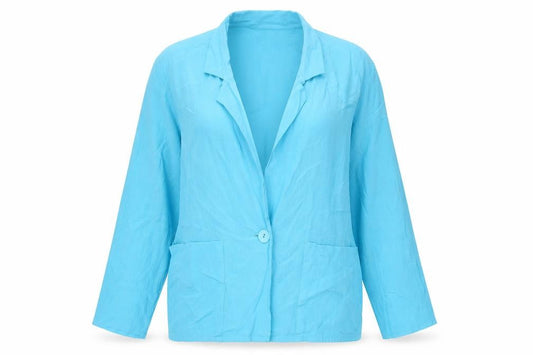 Preworn Womens Blue Viscose Basic Blouse Size 12 V-Neck