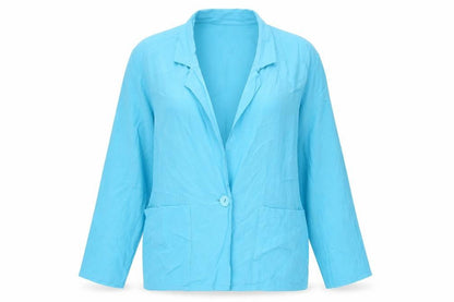 Preworn Womens Blue Viscose Basic Blouse Size 12 V-Neck