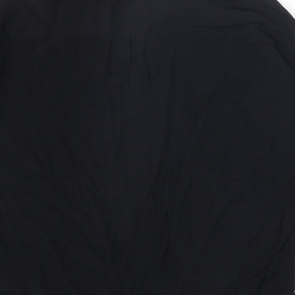 ASOS Womens Black Viscose Basic Button-Up Size 8 Collared
