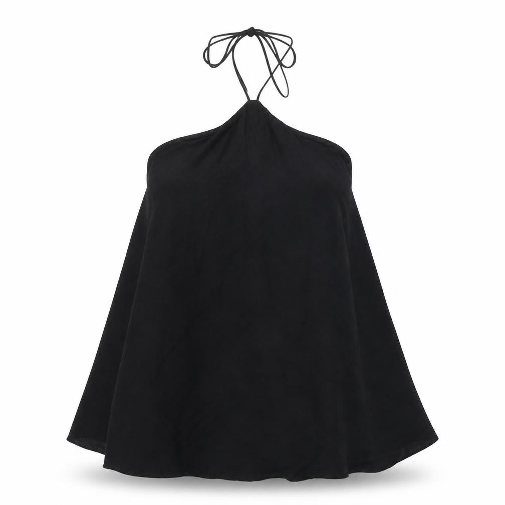 Zara Womens Black Polyester Trapeze & Swing Size XS Halter Tie