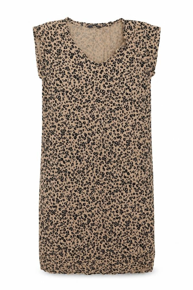 Marks & Spencer Womens Brown Animal Print Viscose Shift Size 10 Round Neck Pullover
