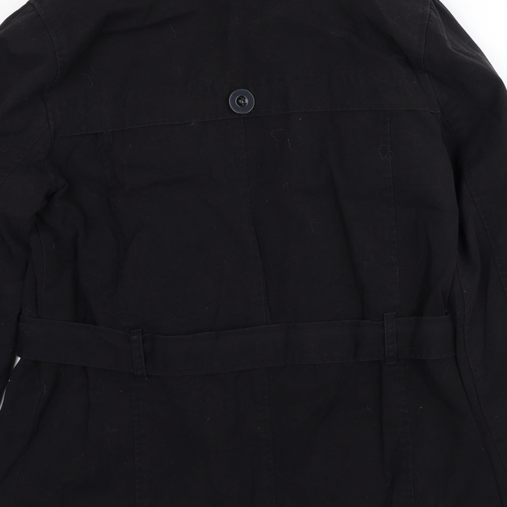 F&F Womens Black Pea Coat Coat Size 14 Button