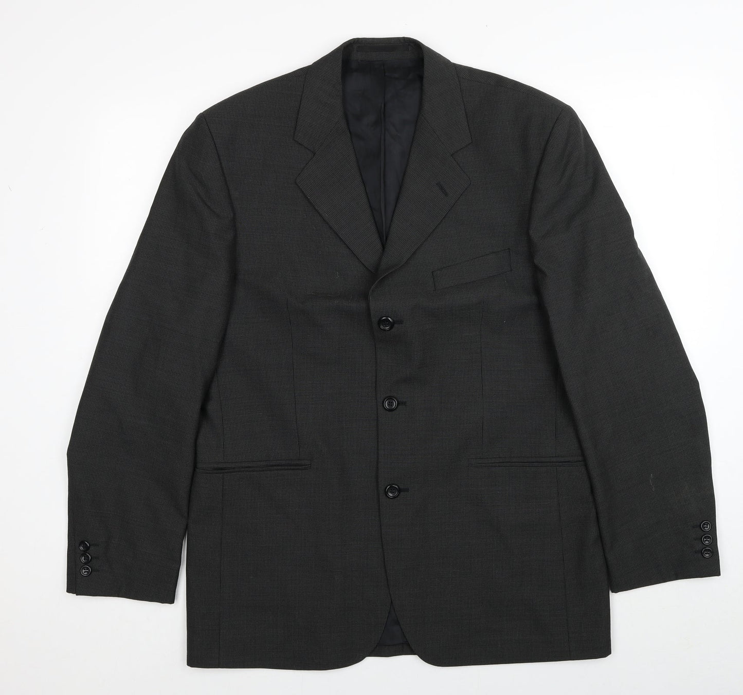 Burton Mens Grey Wool Jacket Suit Jacket Size 40 Regular