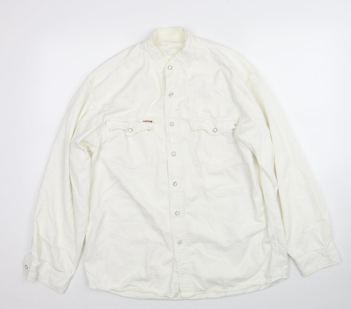 UVS Mens White Jacket Size M Snap