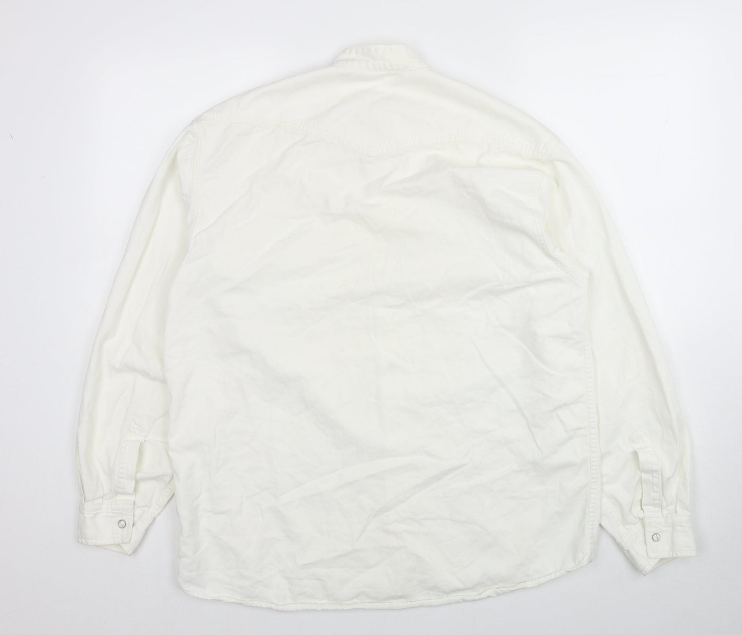 UVS Mens White Jacket Size M Snap