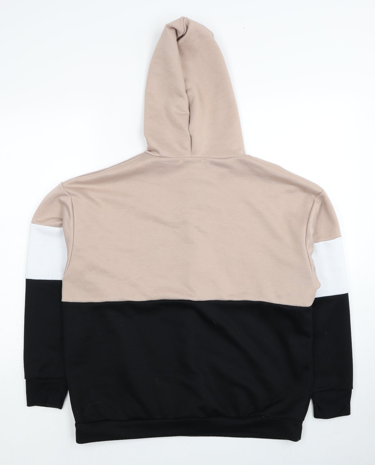 Stylewise Womens Black Colourblock Polyester Pullover Hoodie Size M Pullover